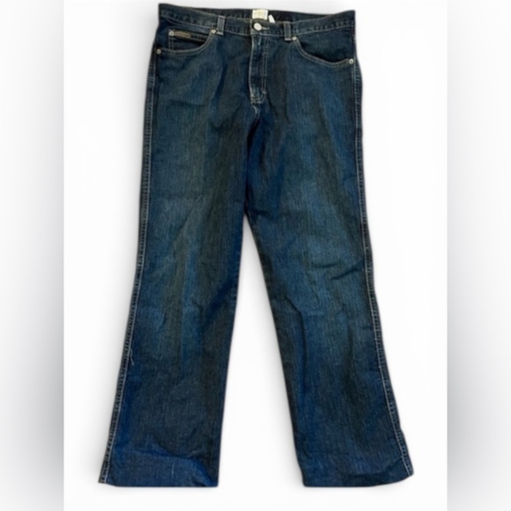 Vintage Classic Calvin Klein Boot Cut Flare Jeans Dark Blue Denim::EUC::Size 14